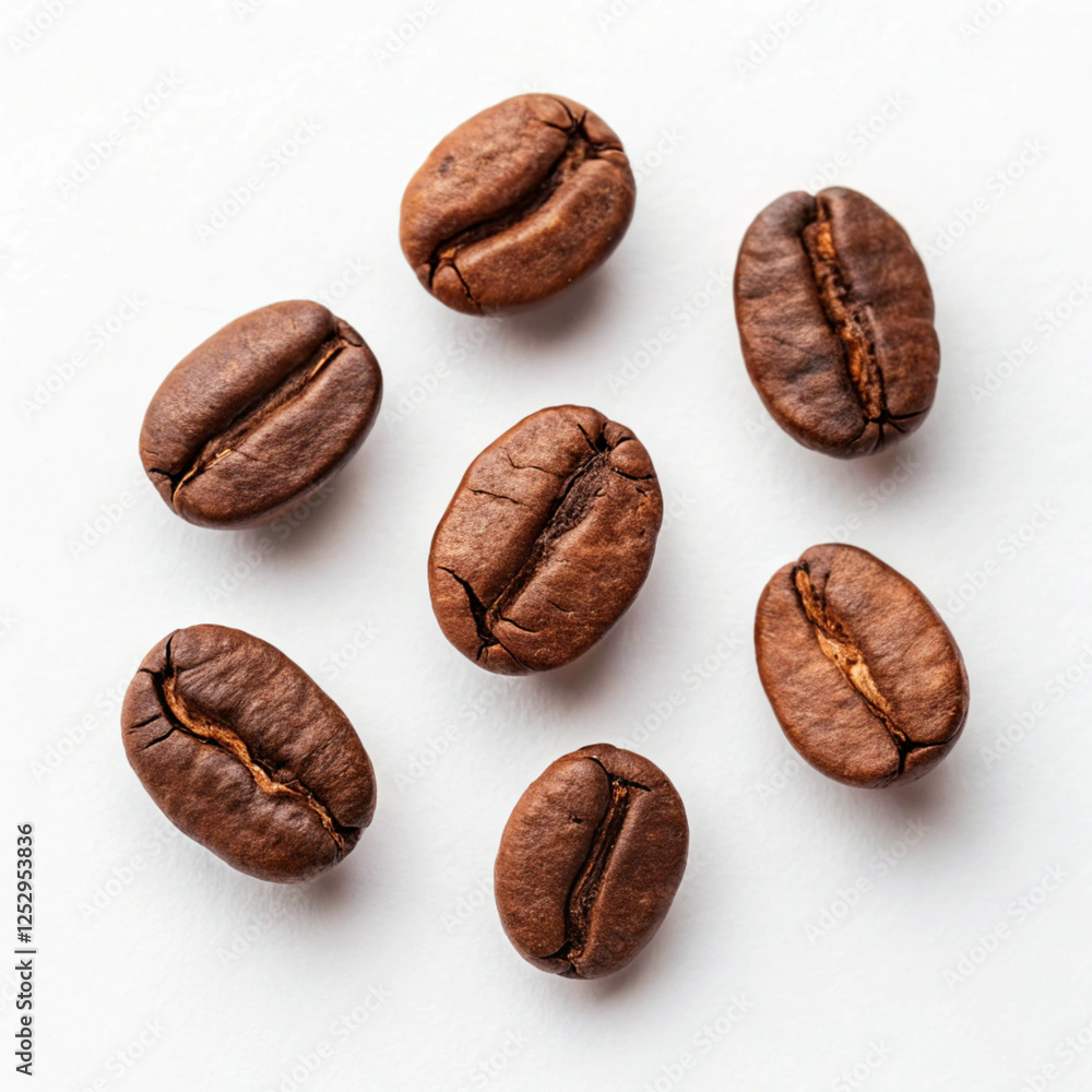 coffee beans on white background.Close-up of Coffee Beans on White Background coffee beans on white background.Close-up of Coffee Beans on White Background