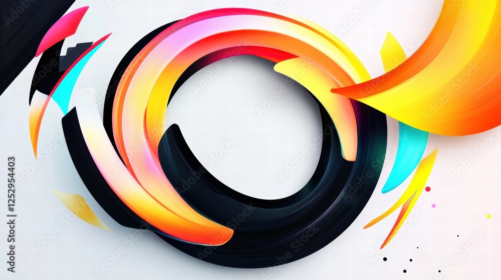 Obraz premium A futuristic technology logo concept with a glowing circuit-inspired symbol, representing innovation and digital transformation.