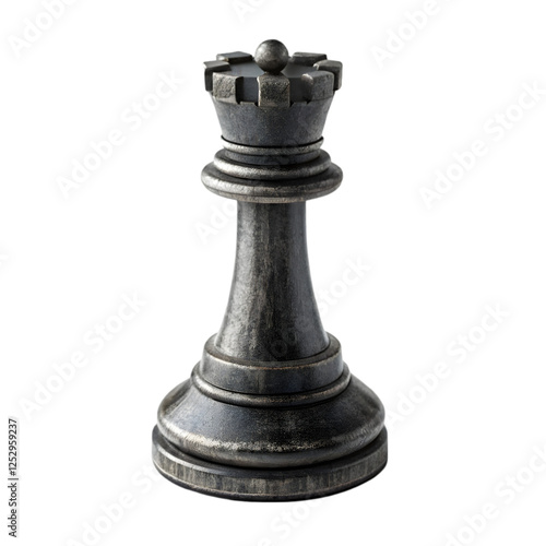 Black Rook chess piece in isolate background