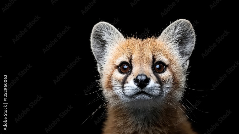 Obraz premium Close-up portrait of a young caracal