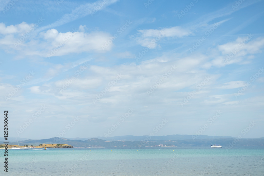 picturesque coast view of the magically azure surface of the sea from the shore picturesque coast view of the magically azure surface of the sea from the shore