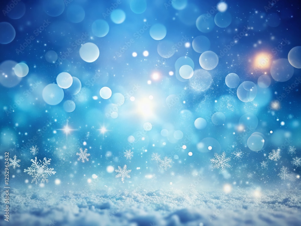 Dreamy Soft Snowfall, Abstract Winter Background, Blue Gradient, Long Exposure Photography Dreamy Soft Snowfall, Abstract Winter Background, Blue Gradient, Long Exposure Photography