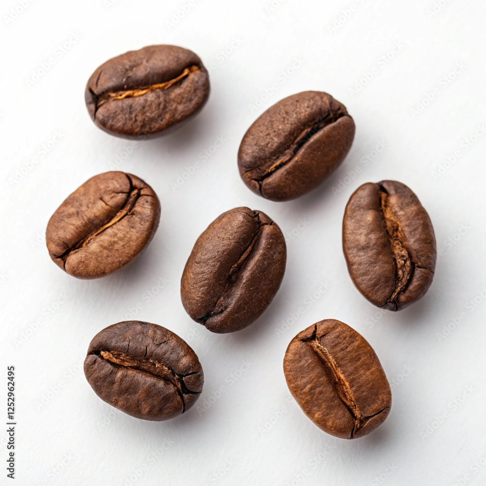 coffee beans on white background.Close-up of Coffee Beans on White Background coffee beans on white background.Close-up of Coffee Beans on White Background