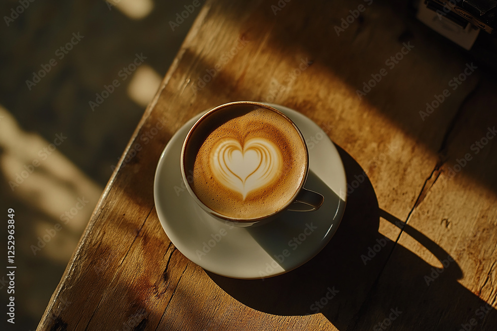 Coffee on the table, coffee in the sun Coffee on the table, coffee in the sun