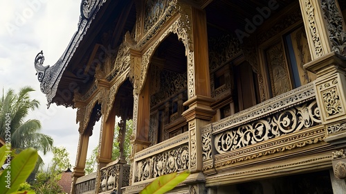 Minangkabau House Carvings photo