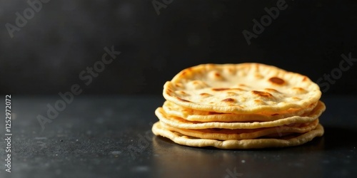Wallpaper Mural A stack of freshly baked golden-brown flatbreads, subtly speckled with darker spots from the oven, rests on a dark surface, implying warmth and a homemade feel. Torontodigital.ca