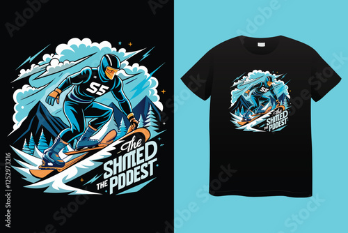 Set of Winter sport athlete silhouettes. Ski jumping, downhill, slalom, skiing emblems. Print design for t-shirt. Sport club emblems.