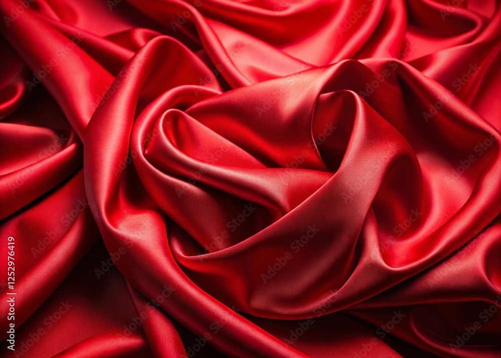 Fototapeta premium Elegant Red Silk Fabric Texture Background for Wedding Invitations and Events
