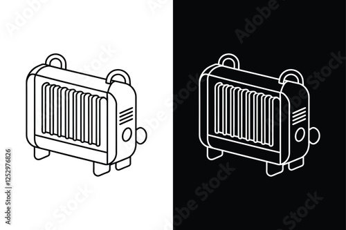 Heater icon vector on White Background ,Vector Art Illustration on white background.