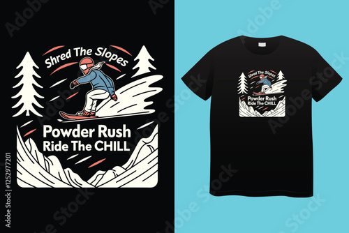 Set of Winter sport athlete silhouettes. Ski jumping, downhill, slalom, skiing emblems. Print design for t-shirt. Sport club emblems.