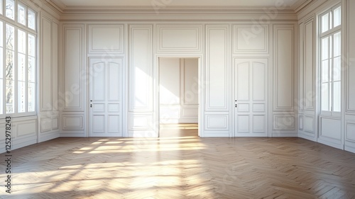 Wallpaper Mural living room interior.  generative ai Torontodigital.ca