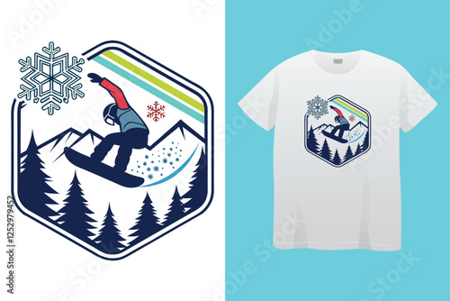 Set of Winter sport athlete silhouettes. Ski jumping, downhill, slalom, skiing emblems. Print design for t-shirt. Sport club emblems.