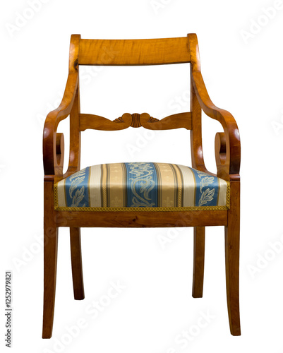 Obraz na płótnie Biedermeier style armchair isolated on a white background. w salonie