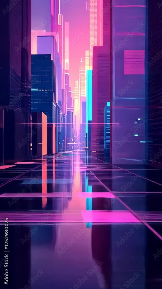 Futuristic Neon Cityscape: A Glimpse into a Vibrant Digital World of Technology Futuristic Neon Cityscape: A Glimpse into a Vibrant Digital World of Technology