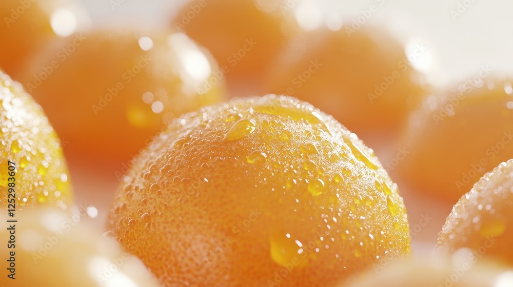 Close-up view of fresh oranges, showcasing their natural shine and fresh texture against a white backdrop. Close-up view of fresh oranges, showcasing their natural shine and fresh texture against a white backdrop.