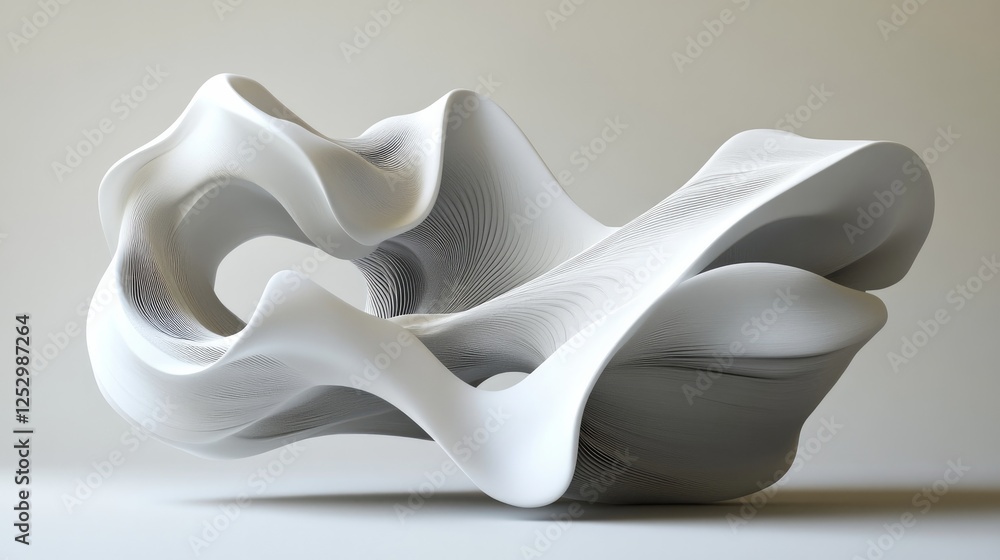 An abstract representation of dynamic, flowing motion in three dimensions An abstract representation of dynamic, flowing motion in three dimensions