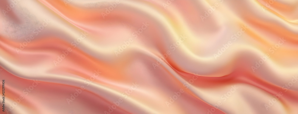 Obraz premium Peach silk fabric texture. Soft, smooth. Background