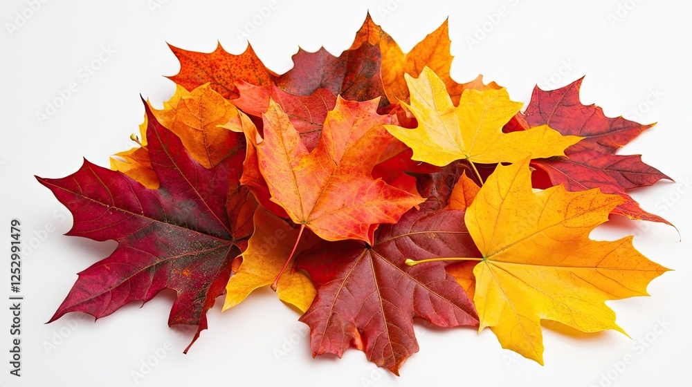 Fall leaves bundle on the ground Fall leaves bundle on the ground