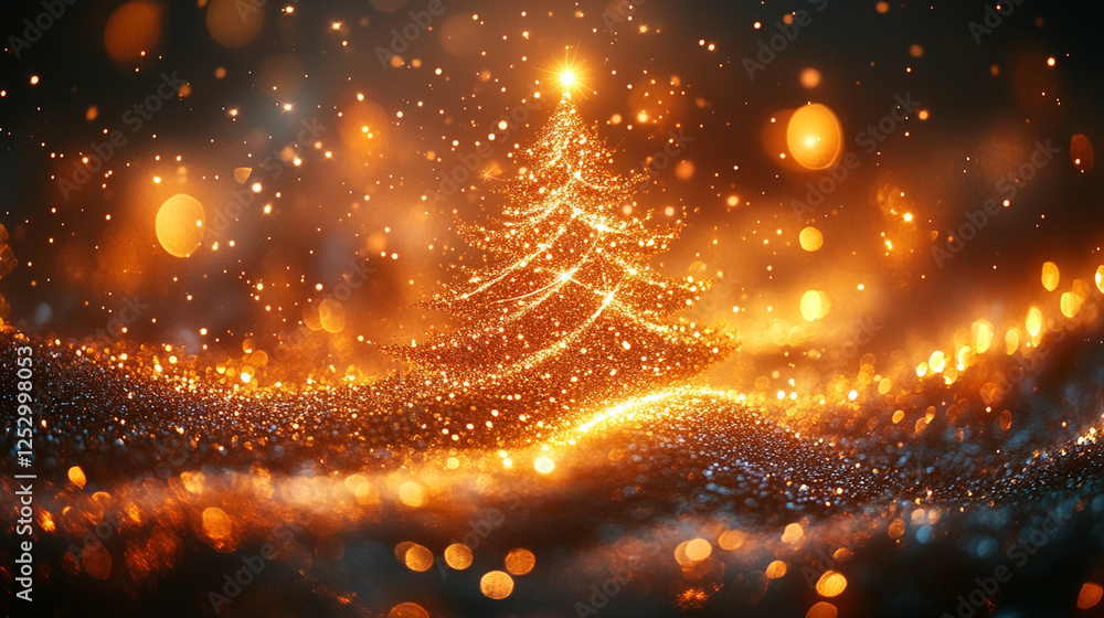 Obraz premium sparkling abstract Christmas tree