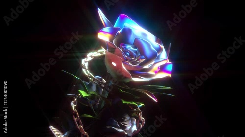 abstract rose in space