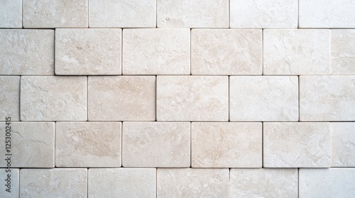 Wallpaper Mural Realistic photography of a white wall featuring a pattern of small squares and tile effect design Torontodigital.ca