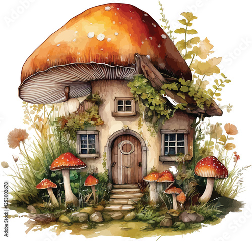 mushrooms in the forest watercolor of wild mushrooms house 