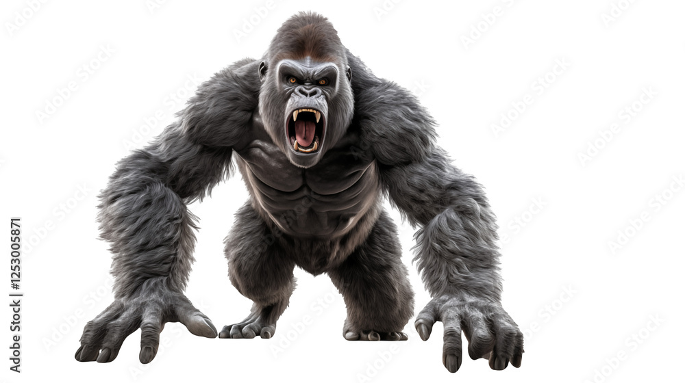 Aggressive Gorilla 3D Render Powerful Image for Film Game and Book Covers Stock Photography and More Aggressive Gorilla 3D Render Powerful Image for Film Game and Book Covers Stock Photography and More