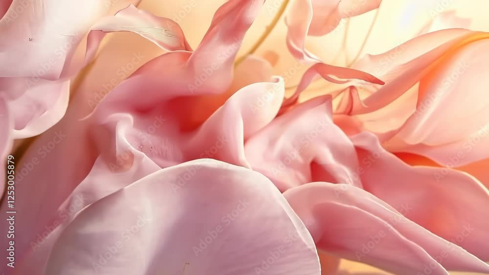 Soft petals dance in the warm light of a sunlit garden, creating a serene moment of beauty and tranquility. Generative AI Soft petals dance in the warm light of a sunlit garden, creating a serene moment of beauty and tranquility. Generative AI