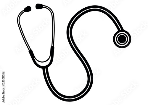 stethoscope on white background