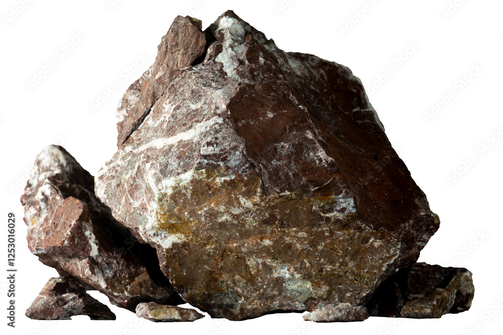 Natural rock isolated for design element