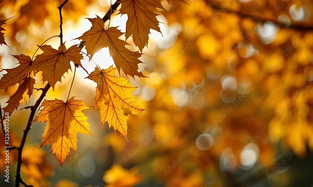 Autumn leaves sunlight bokeh park background nature Autumn leaves sunlight bokeh park background nature