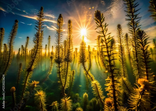 Invasive Hydrilla verticillata: Suffocating Freshwater Lake Ecosystem photo