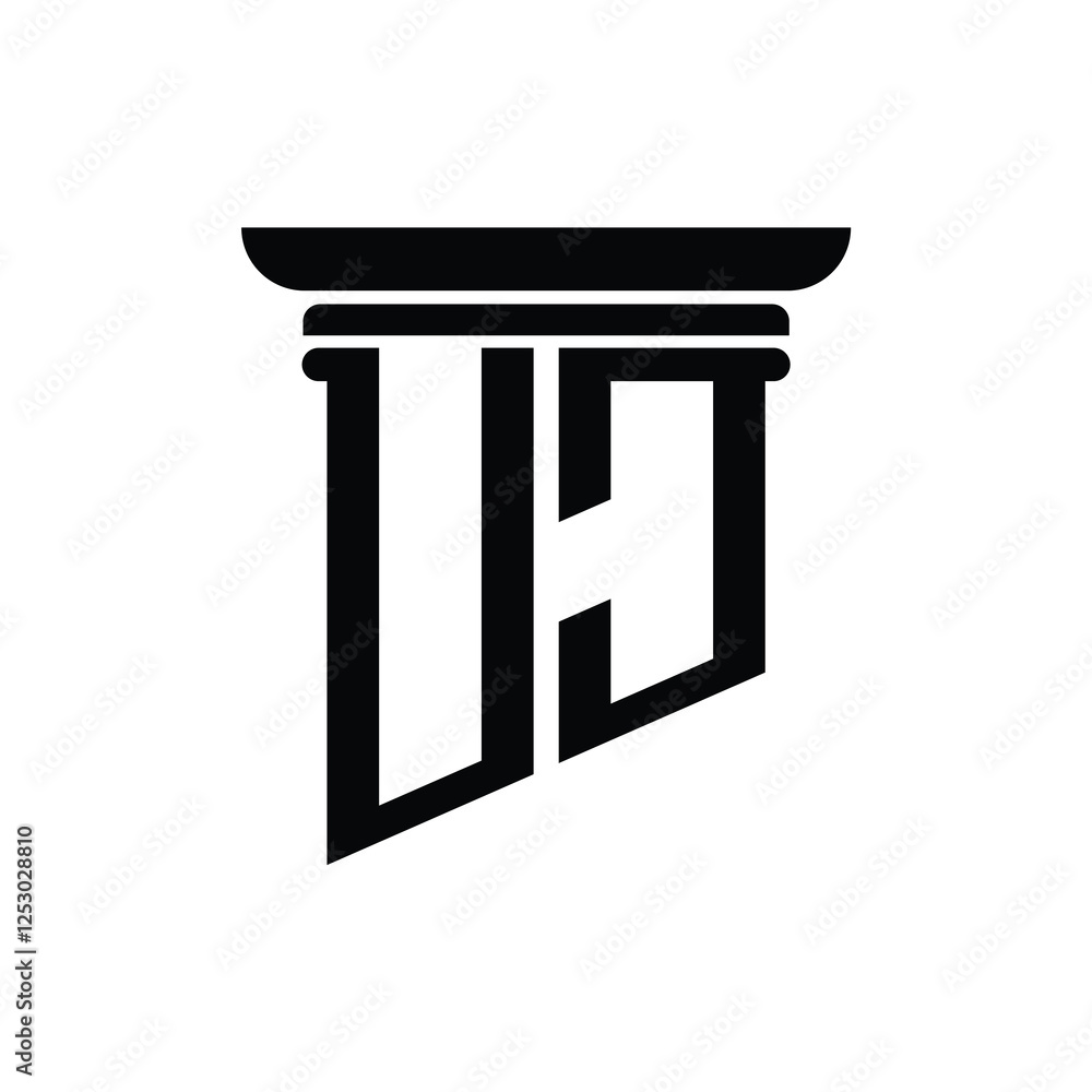 UJ monogram logo design letter text name symbol monochrome logotype alphabet character simple logo UJ monogram logo design letter text name symbol monochrome logotype alphabet character simple logo