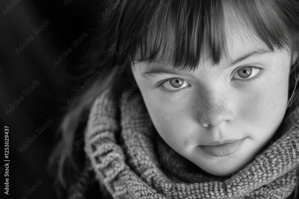 Sweet face with gentle eyes looking ahead. Sweet face with gentle eyes looking ahead.