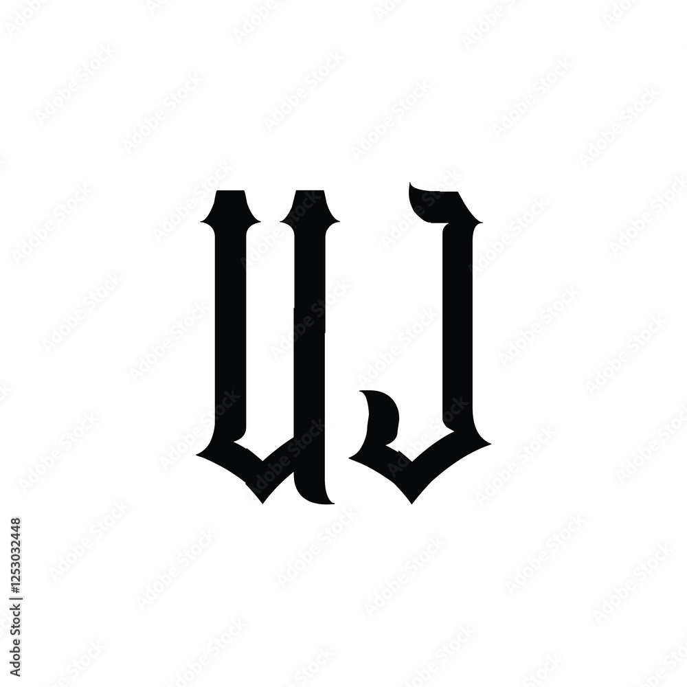 UJ monogram logo design letter text name symbol monochrome logotype alphabet character simple logo UJ monogram logo design letter text name symbol monochrome logotype alphabet character simple logo