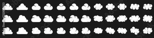 set of cloud logo design inspiration. cloud logos icon template vector set.
