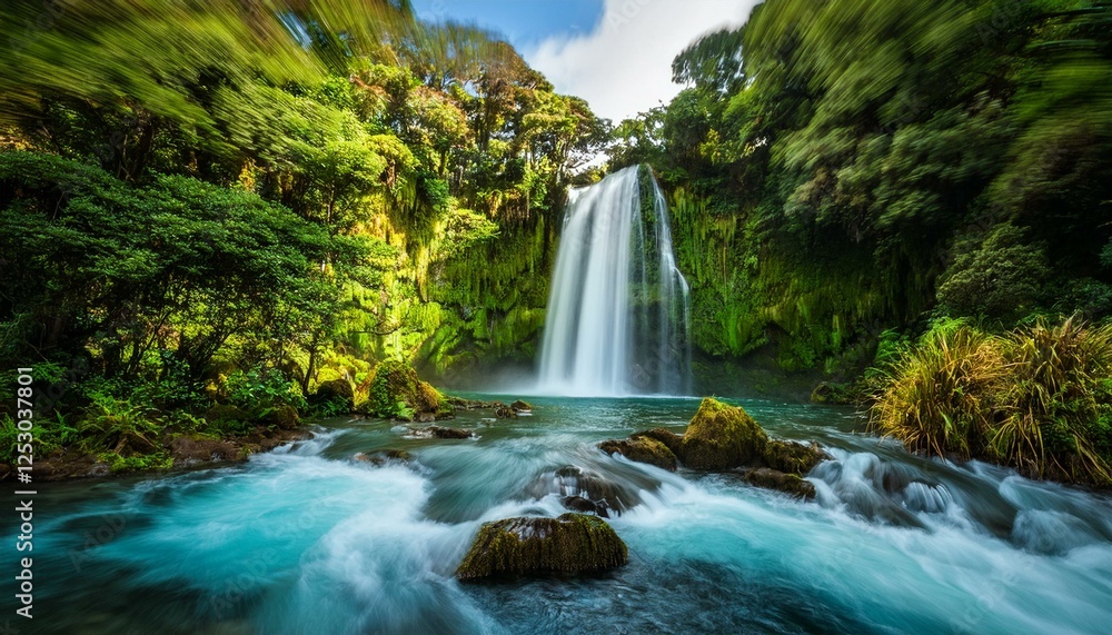 Obraz premium small waterfall in the forest