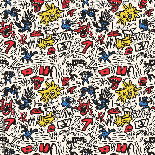seamless graffiti wall texture