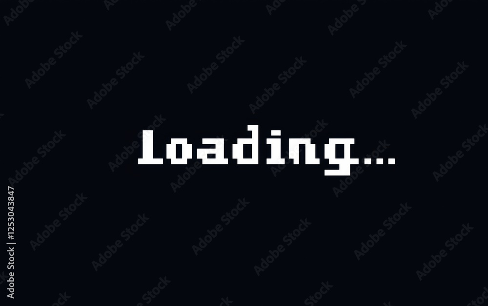 Fototapeta premium loading screen in pixel art style