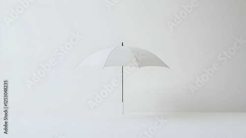 Wallpaper Mural A small, white compact umbrella with a minimalist design, ideal for daily use and easy storage. Torontodigital.ca
