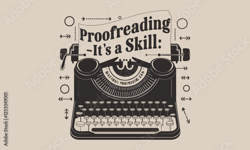 National Proofreading Day Vector Design | T-Shirt, Poster, Sticker, Social Media & Animated GIF | Solid Colors, No Gradient, Vector Illustration. Print ready eps