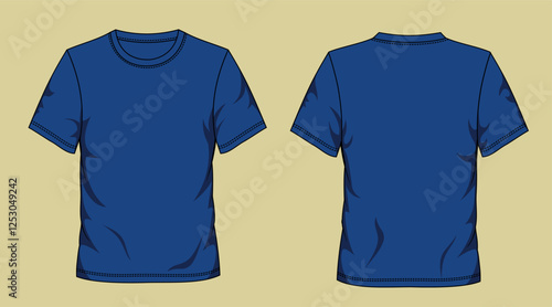 Blue T-Shirt Mock up