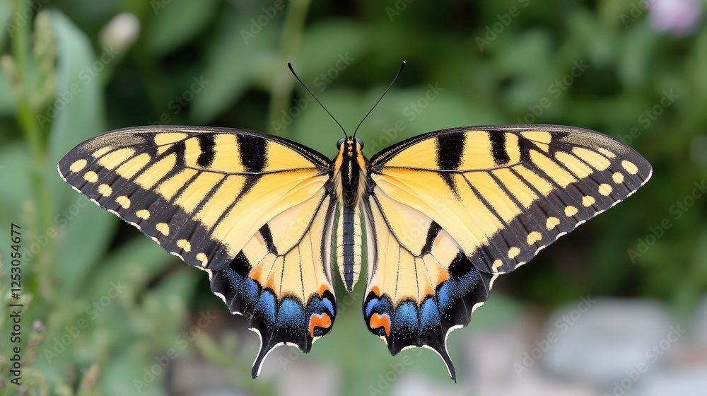 Yellow butterfly garden wings close-up nature Yellow butterfly garden wings close-up nature