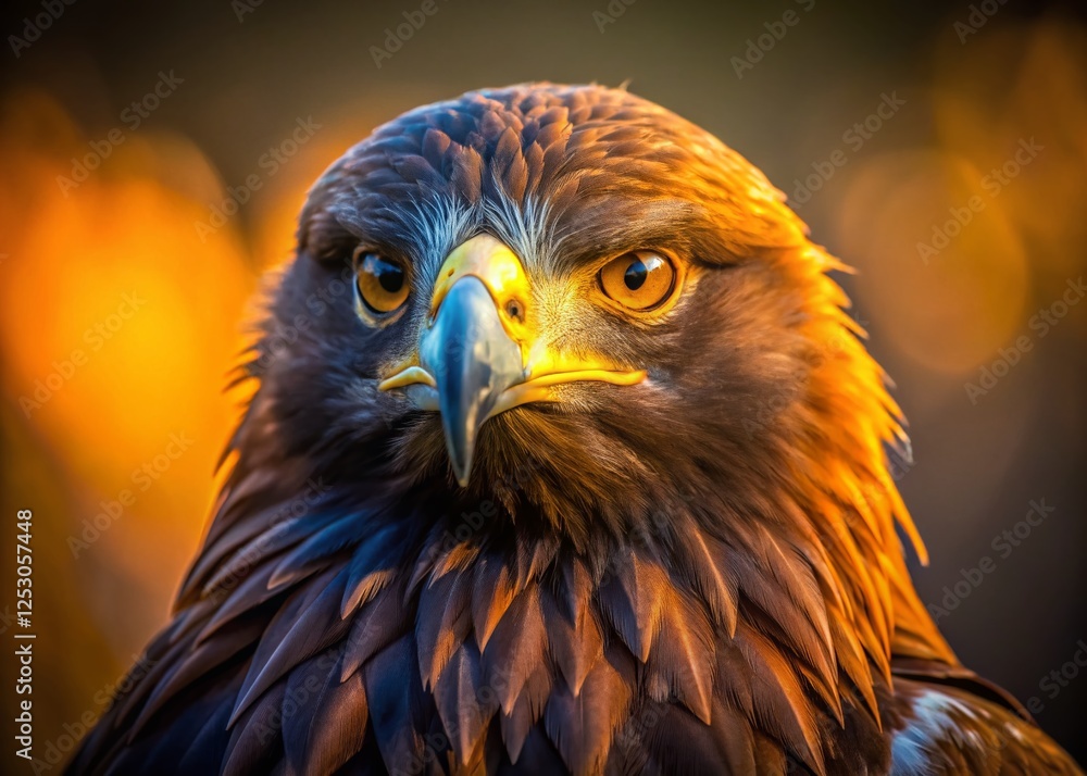 Fototapeta premium Majestic Golden Eagle Portrait - Wildlife Photography Poster