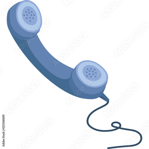 Phone handset vector icon telephone call receiver