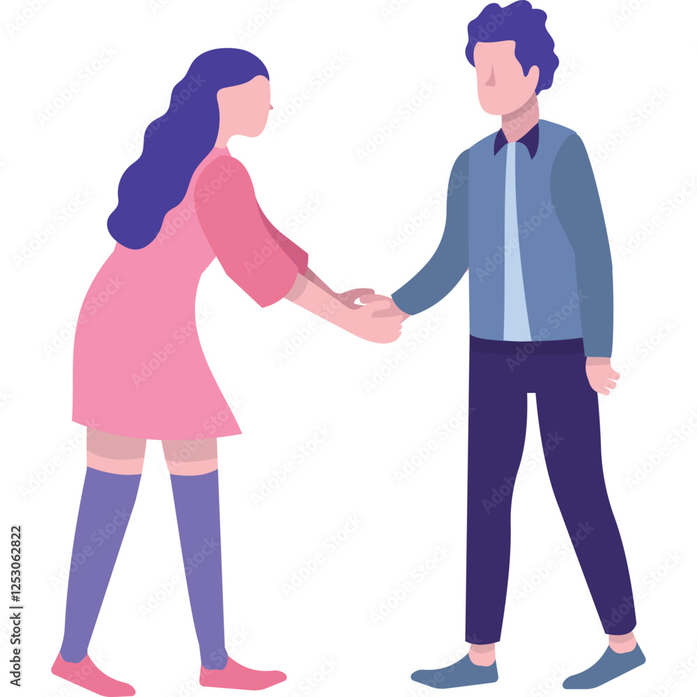 Man and woman handshake vector deal icon Man and woman handshake vector deal icon