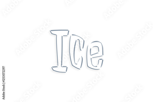 Ice 3d text effect