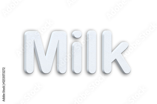 Milk 3d text effect