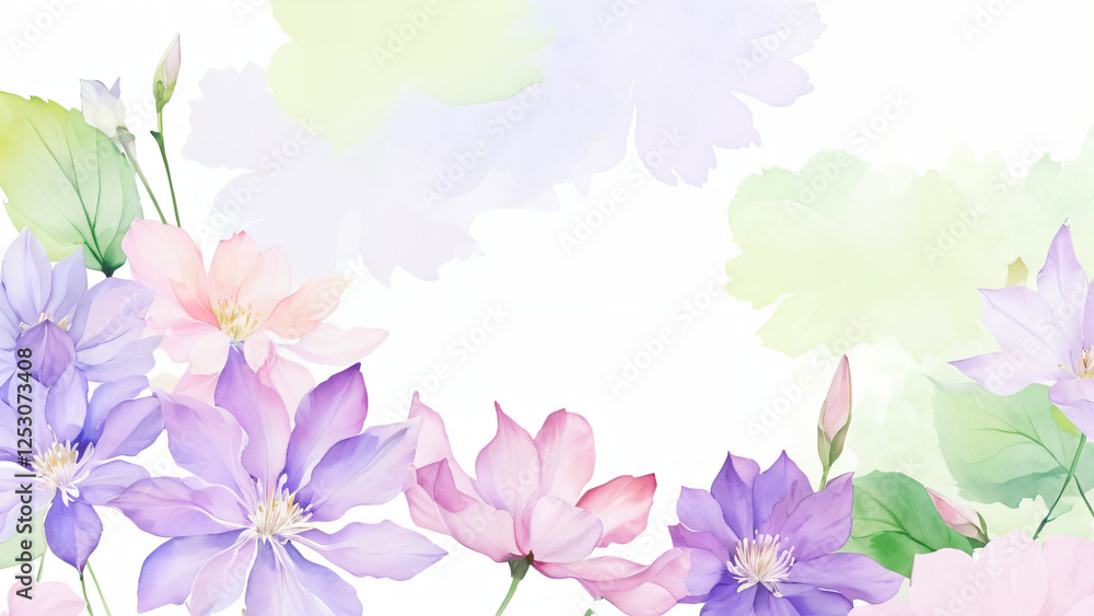 Fototapeta premium illustration of pink flowers background