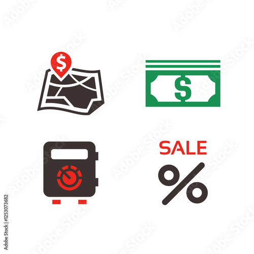 Shopping set icons